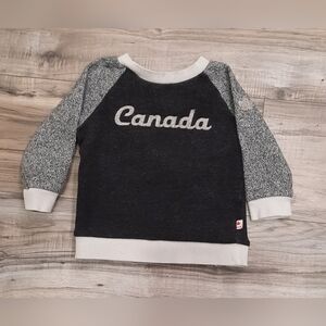 Canada Graphic Sweatshirt - Black & Gray - Toddler